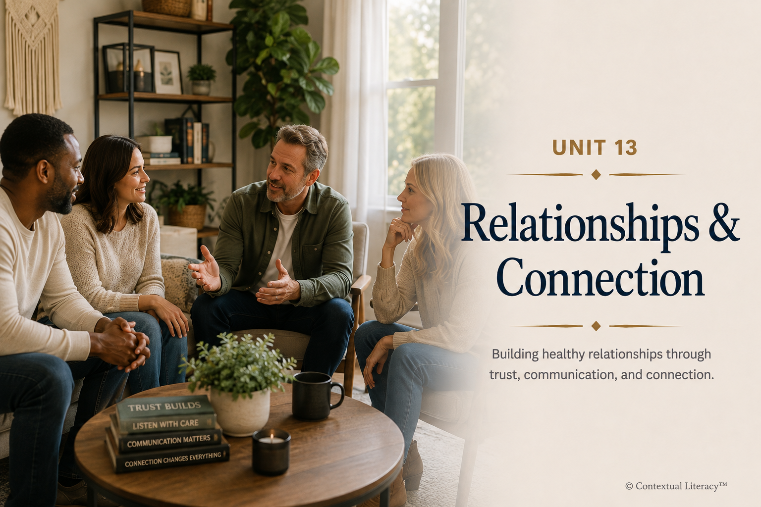 Lost in Translation™ Unit Thirteen: Relationships & Connection Language -- attachment, trust, safety, vulnerability, intimacy, connection, conflict, communication, &  love languages through body signals, lived experience and contextual understanding.