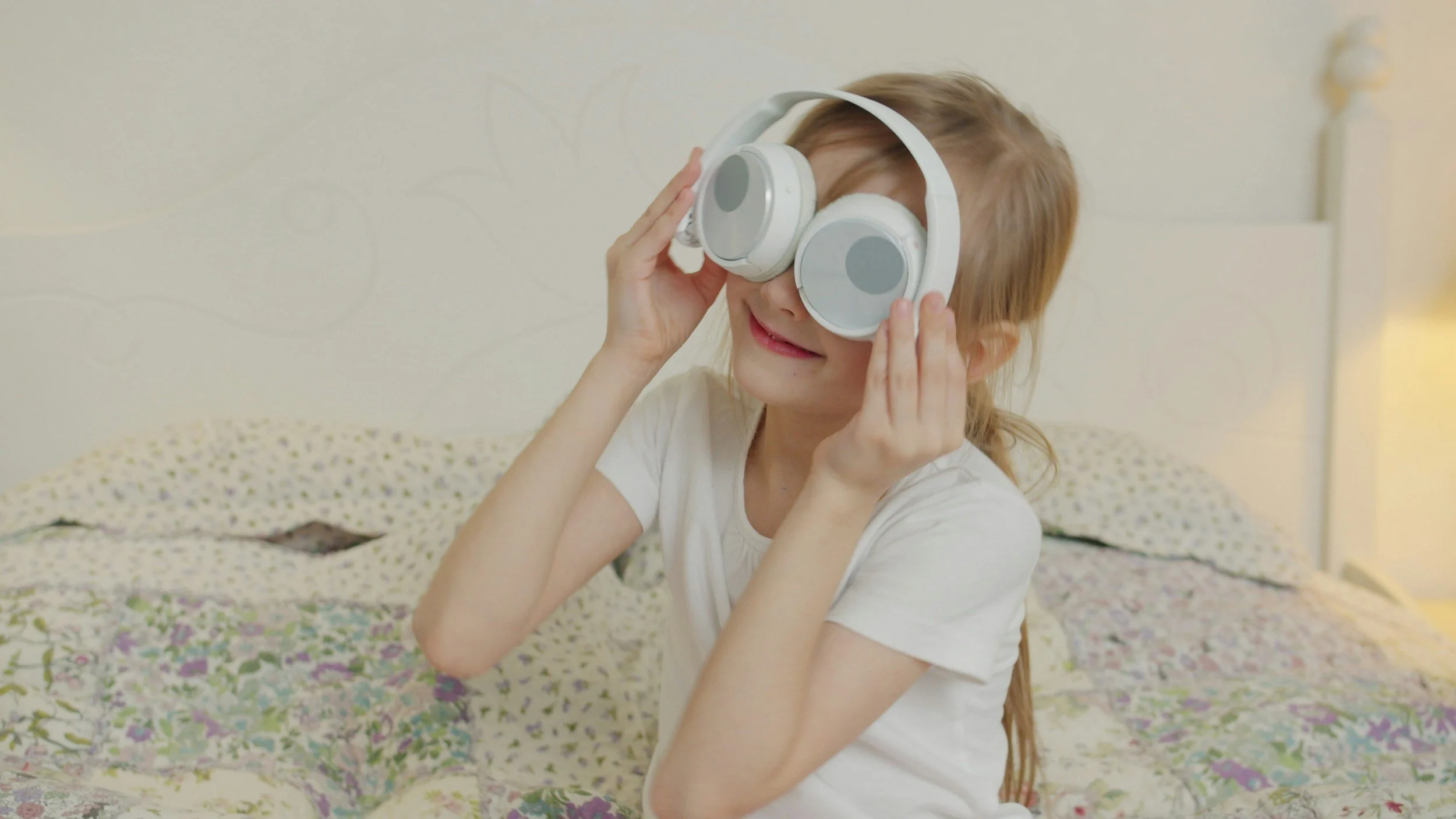 Child using music for calming and emotional regulation