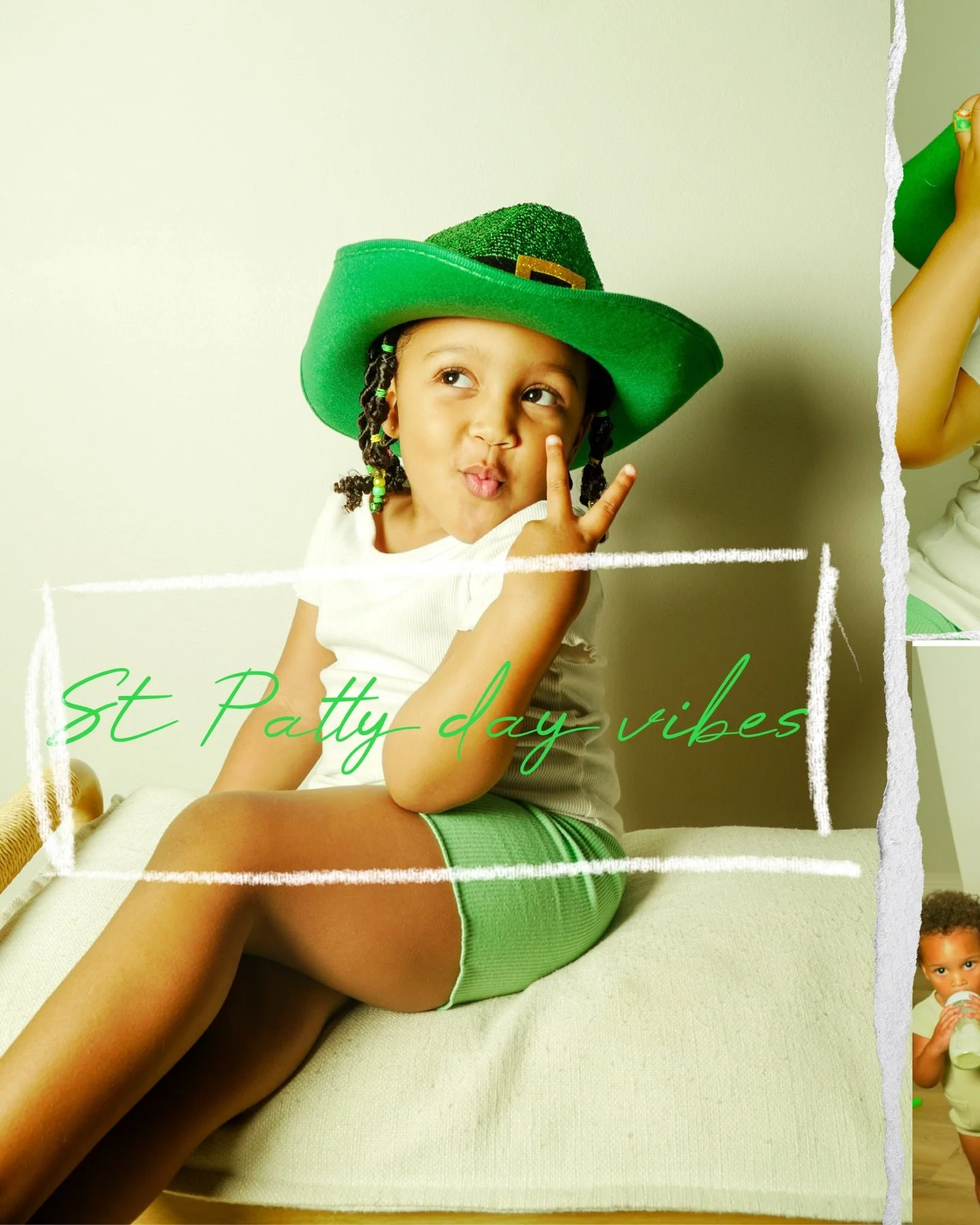 St. Patrick&rsquo;s Day vibes 🍀✨ featuring Amari Gray as the star of the show 🤩

Meanwhile, our little man Axel was not having it at all 😂 maybe next time he&rsquo;ll be down for the themed photos!