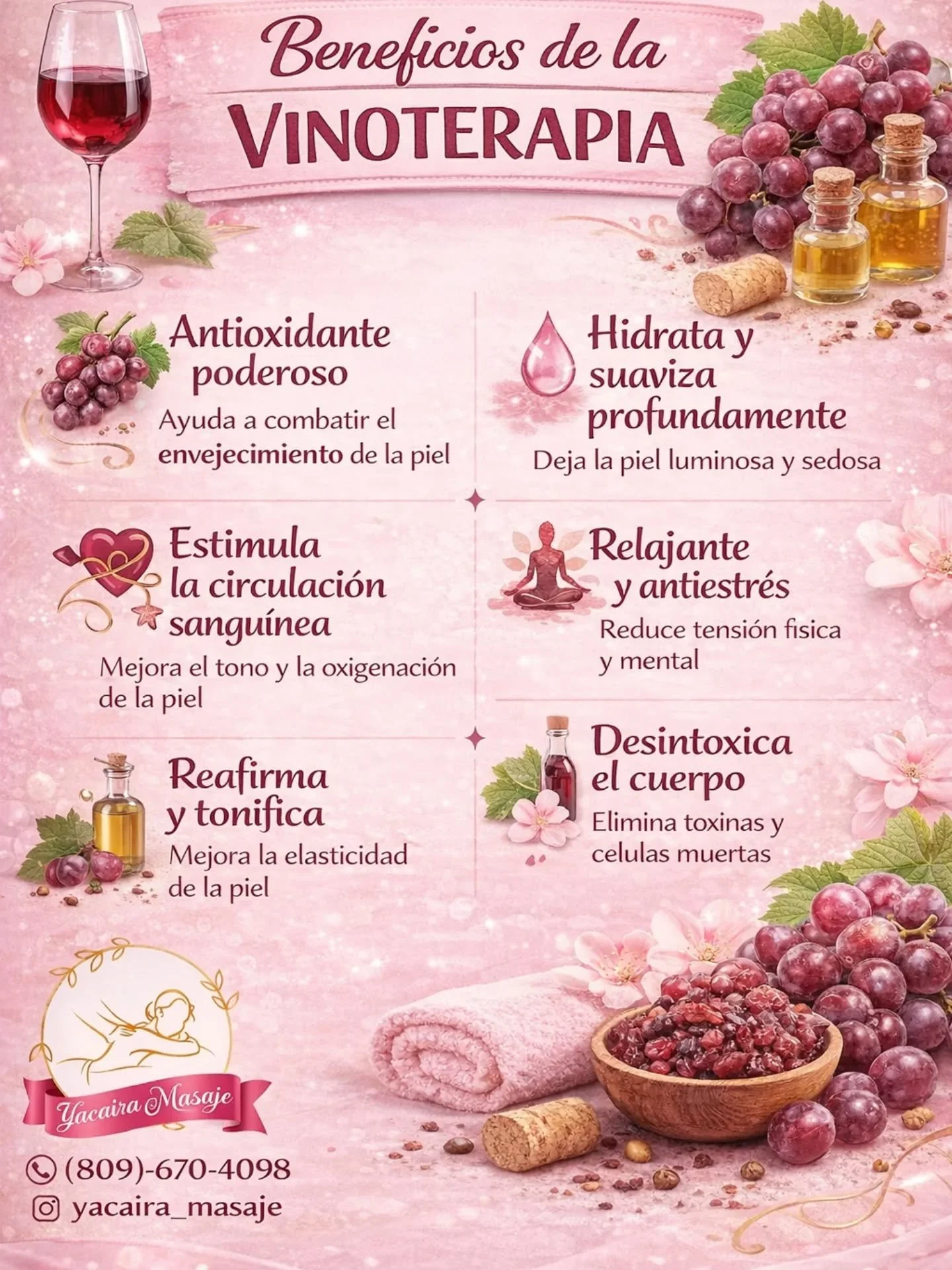 #masaje
#hidratacion 
#v&iacute;no 
#vinoterapia 
❤️❤️