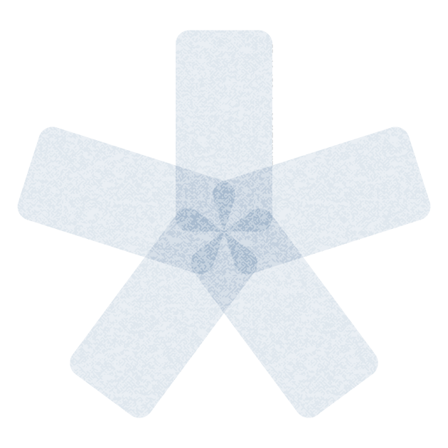 Six white prescription pill bottles arranged in a star shape.