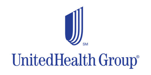 UnitedHealth Group logo featuring a stylized blue letter U and the company name in blue text.