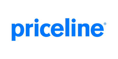 Priceline logo. Blue text on a white background.