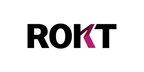 Graphic with stylized letter 'K' in purple and black colors.