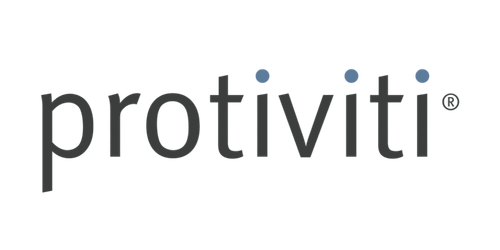 Protiviti logo with stylized dots over the 'i's