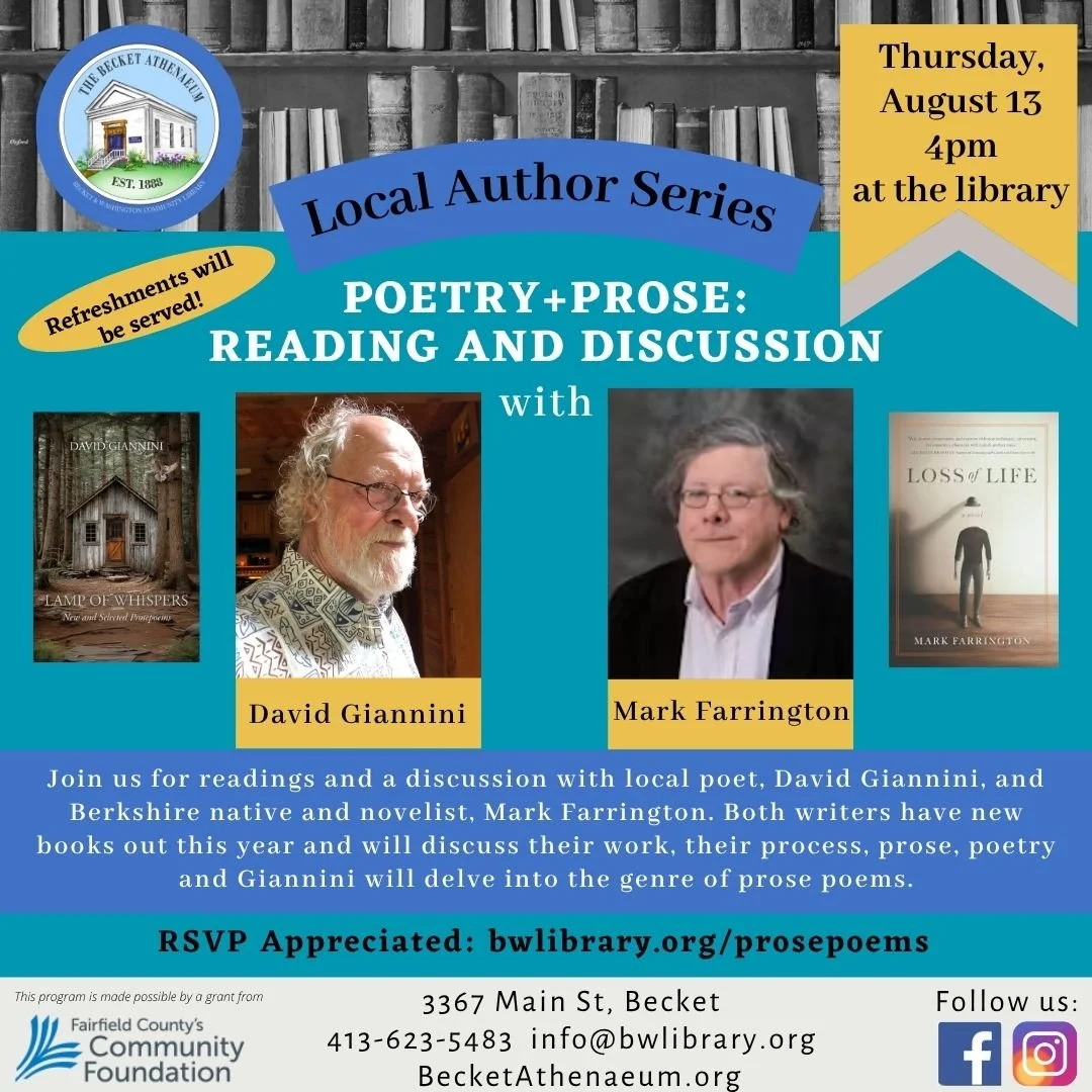 Recent &amp; Upcoming readings for ‘Loss of Life’