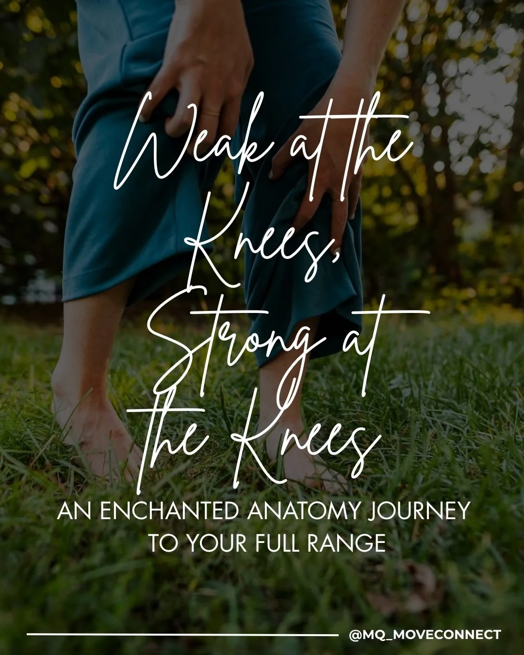 You&rsquo;re invited!!! 

Weak at the Knees, Strong at the Knees : An Enchanted Anatomy Journey to Your Full Range 

May 23 + 24 on zoom, recording provided. Link in bio to learn more. 

I absolutely cannot wait! Me and my knees will be dancing and k