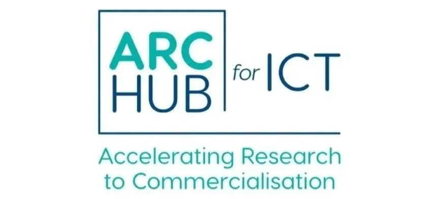 ARC HUb for ICT logo with text 'Accelerating Research to Commercialisation'