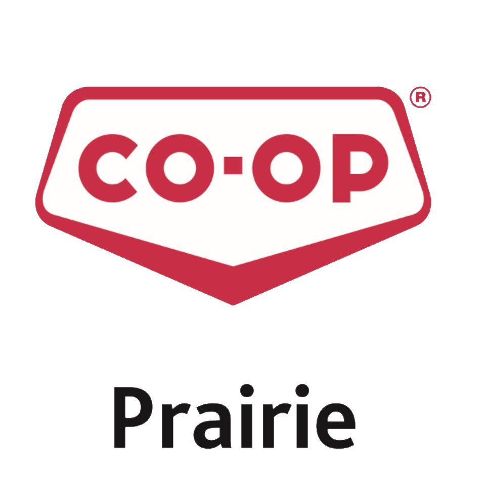 The Co-op logo with red and white colors and the word 'Prairie' underneath it.