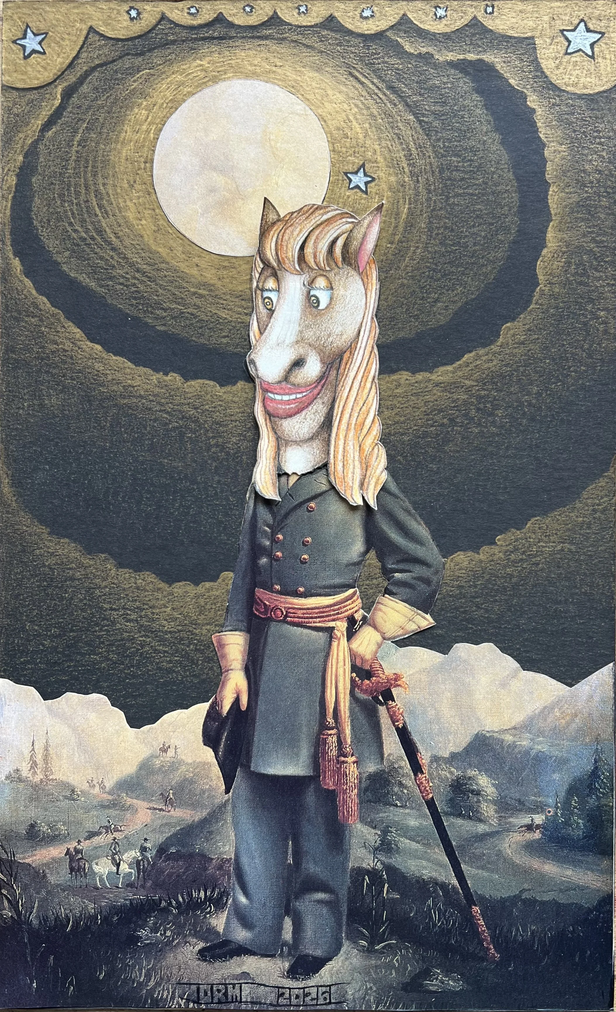 GENERAL OF VIRGINIA'S EQUESTRIAN DIVISION
mixed media collage 
16"x12"
2026