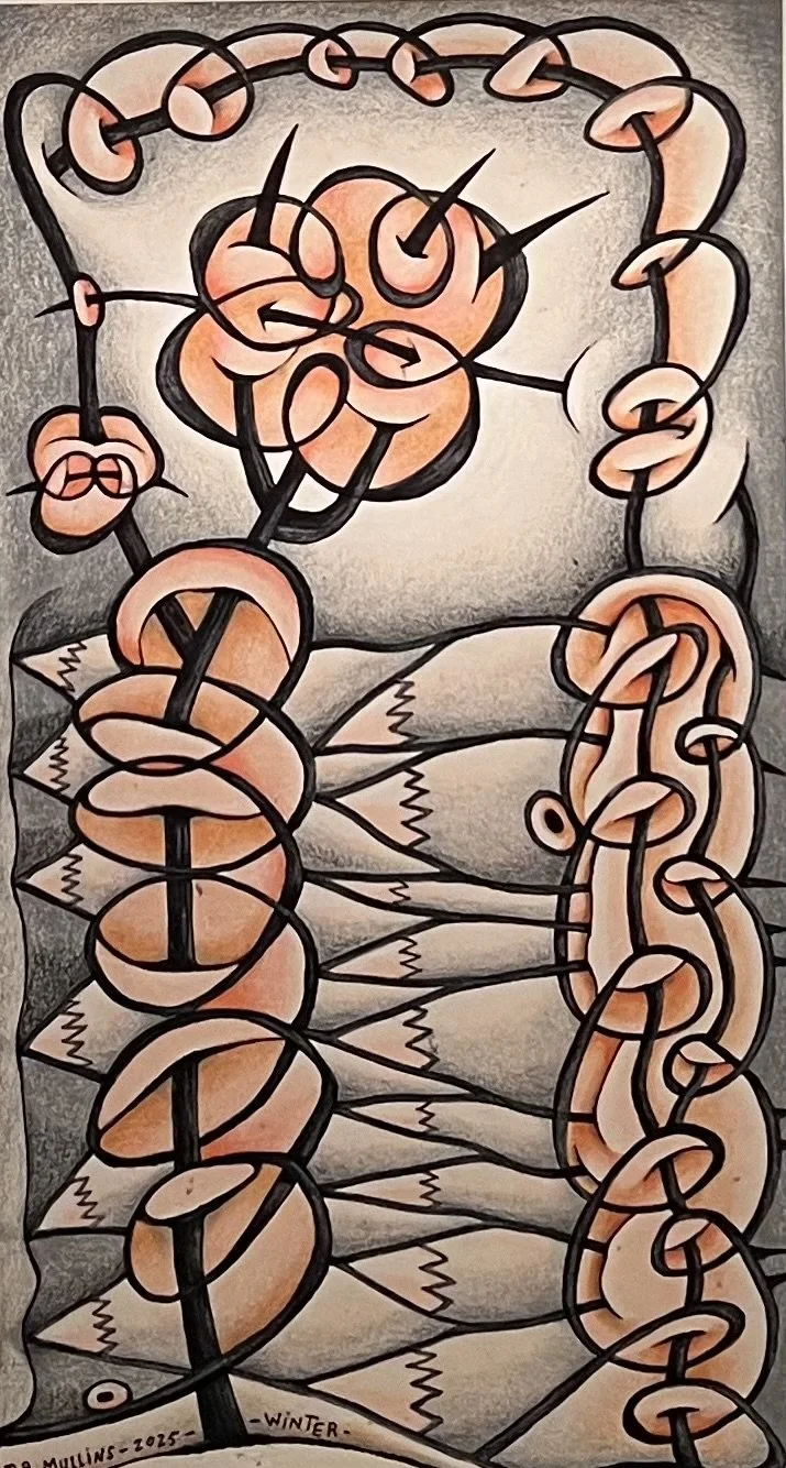 COLD AND PRICKLY WINTER
ink and colored pencil
15'x20"
2025