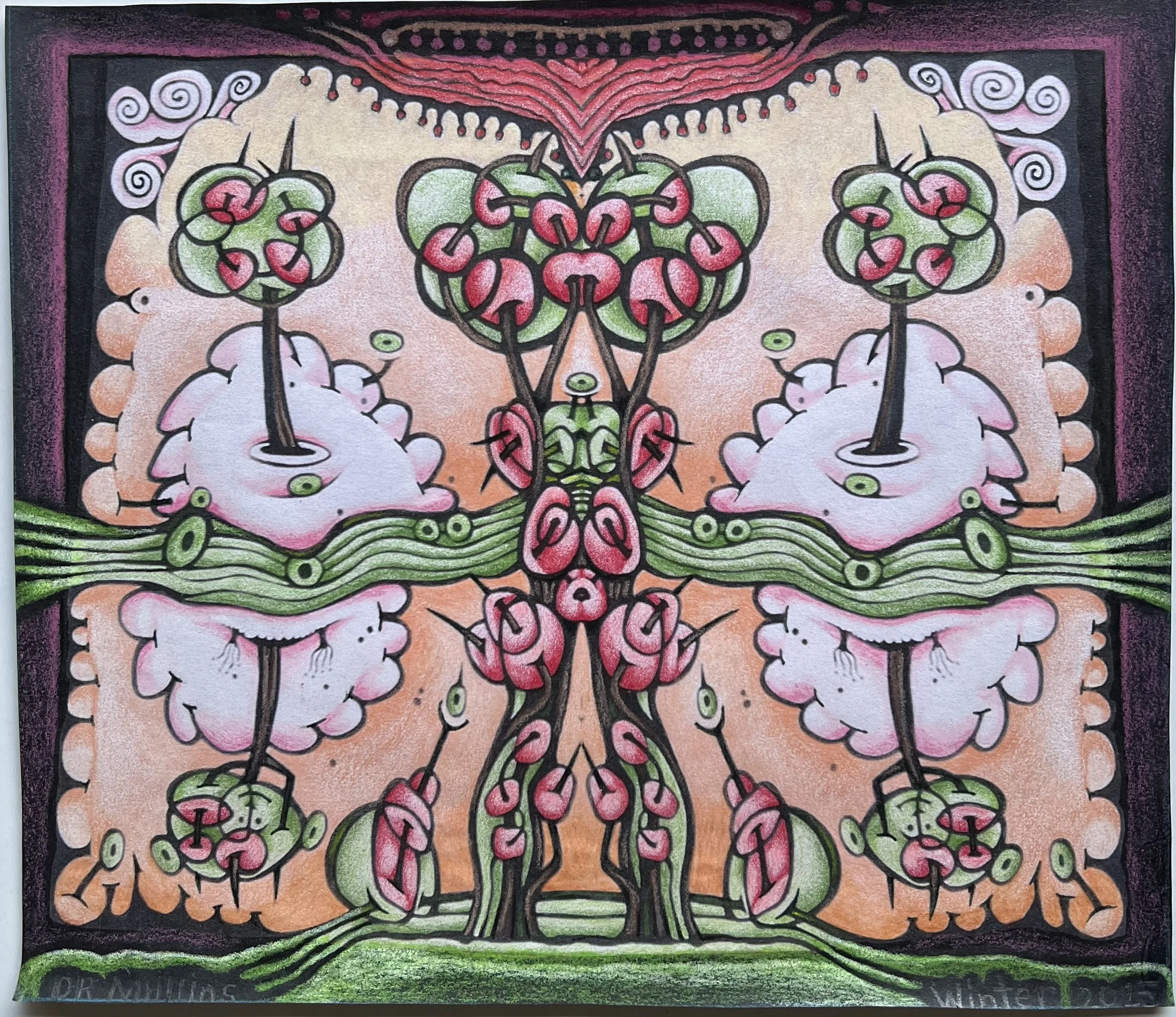 IMAGINE SUMMER
ink and colored pencil  17"16"
2025