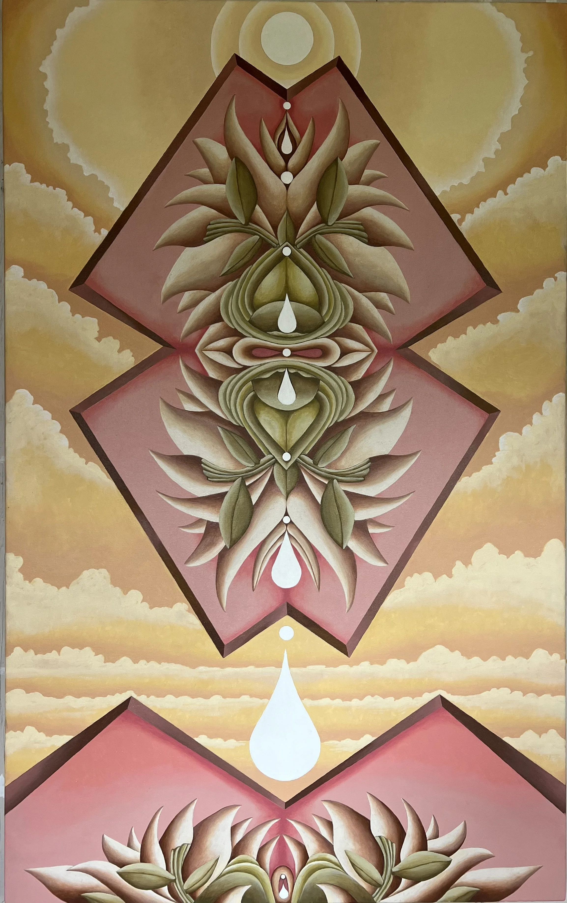 WHITE NECTAR DROP MEDITATION
4'X2'6"
oil on canvas      2024
