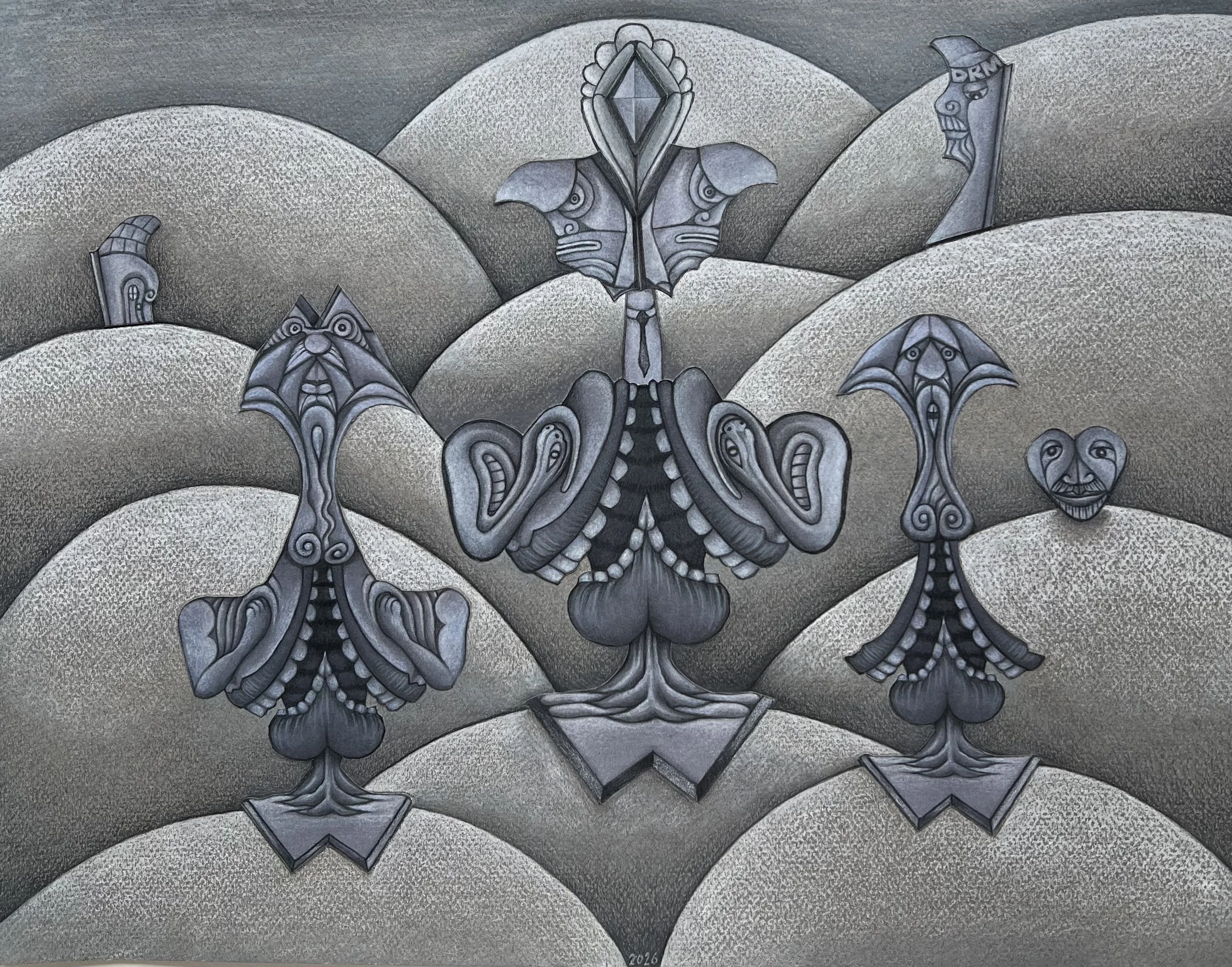 LUNAR CHESS
mixed media collage
26"x18"
2026