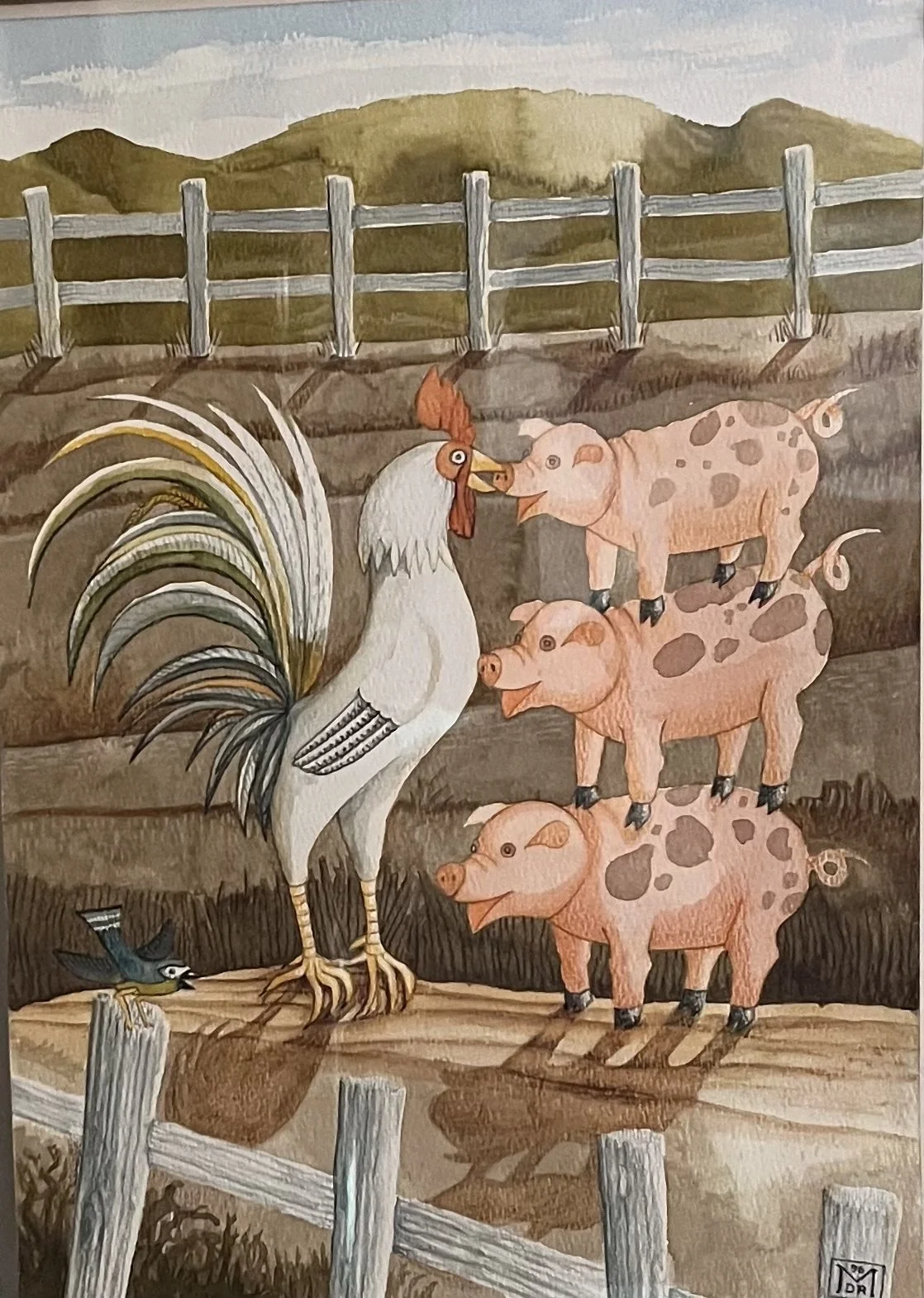 FARMYARD ACROBATICS
18"X22"
Watercolor
1996
