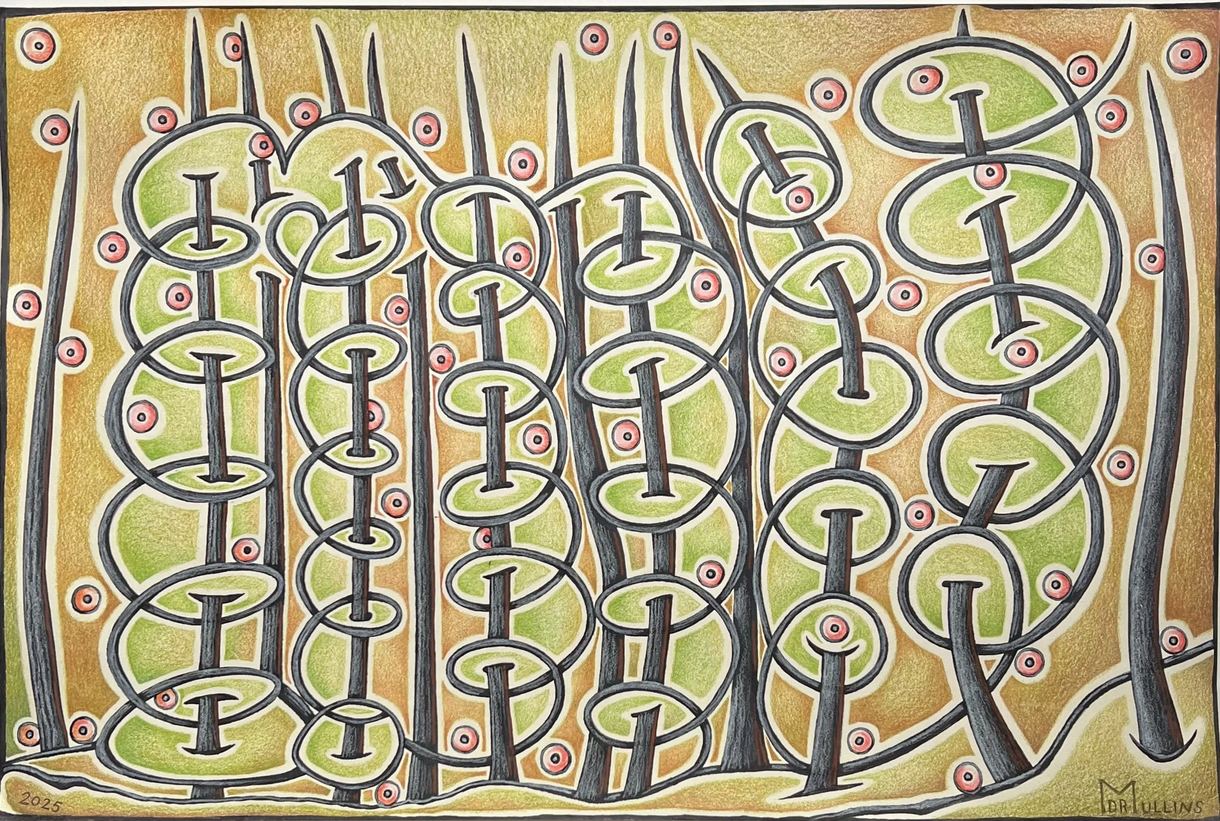 FALL IN THE AIR
colored pencil
33"x25"        2025