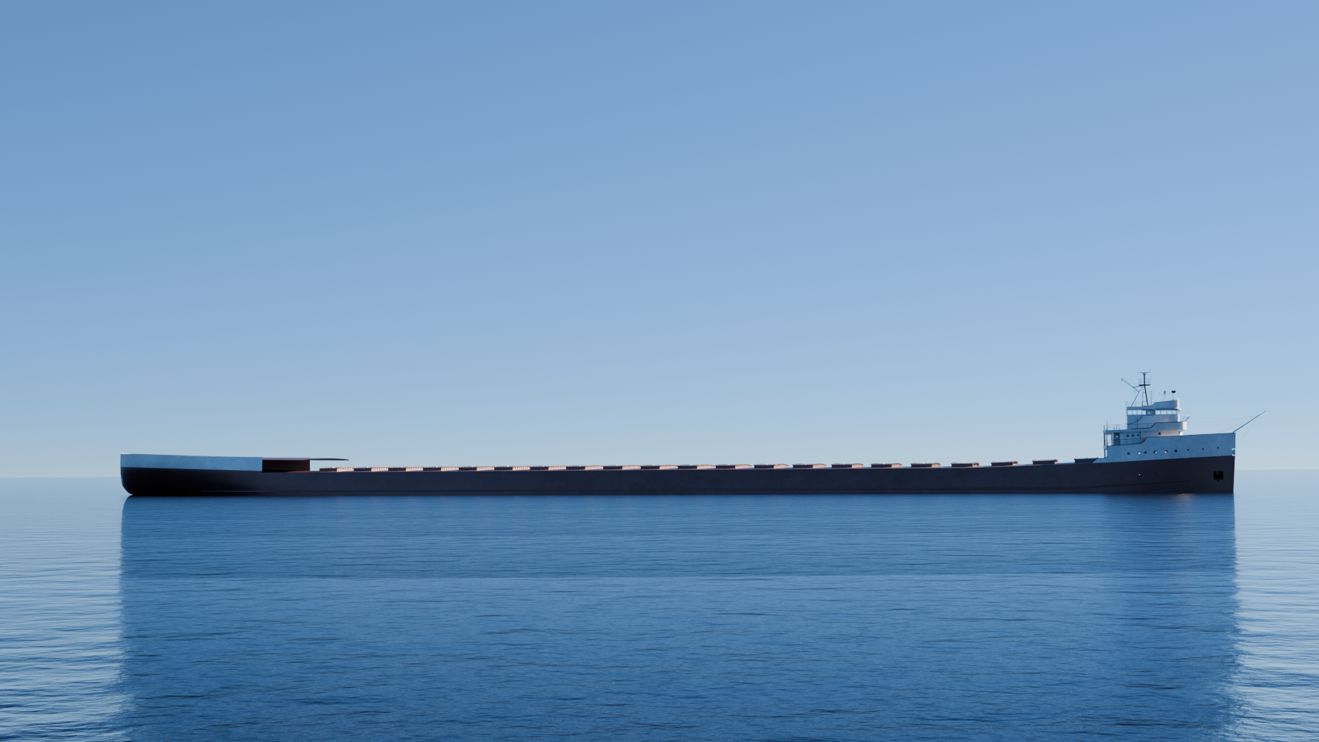 An image of the SS Edmund Fitzgerald model.