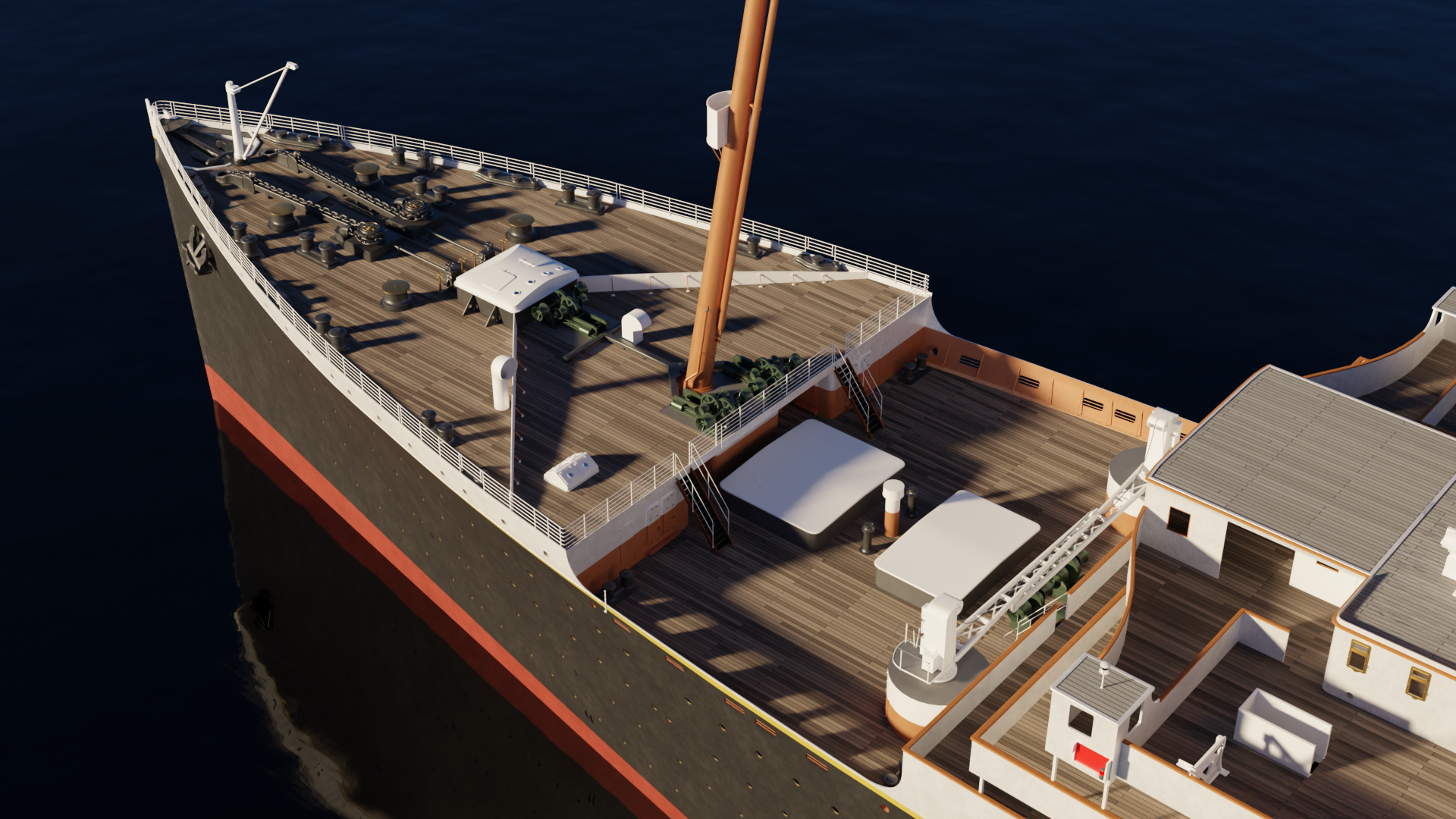 An image of the RMS Titanic model.