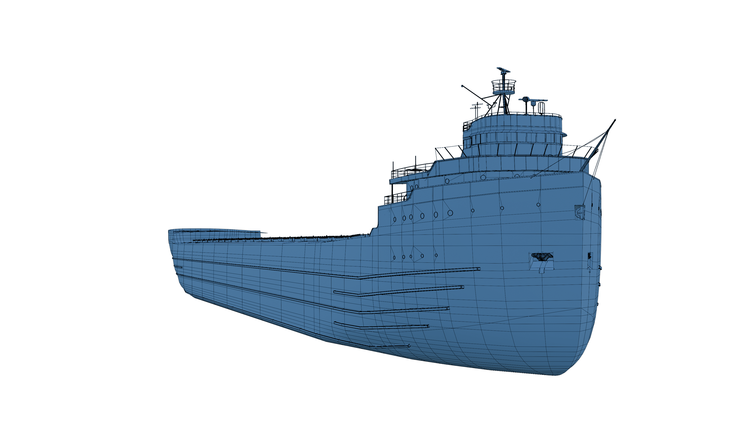 An image of the SS Edmund Fitzgerald model.