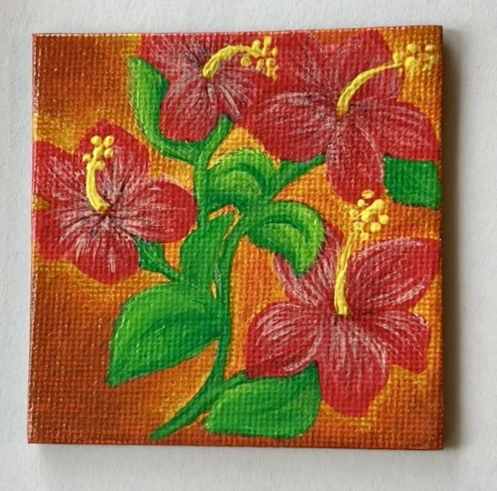 Handpainted Mini Canvas Magnet