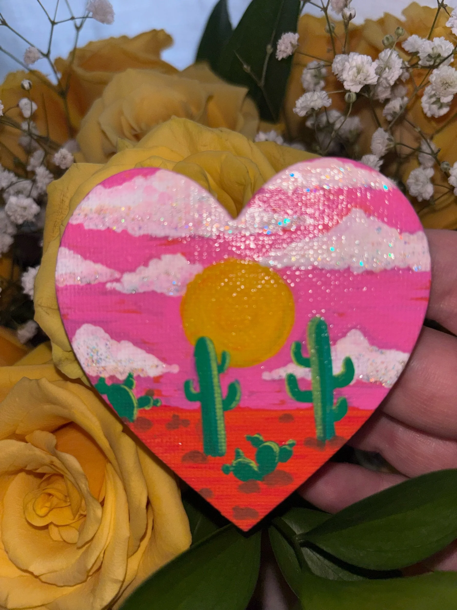 Handpainted Mini Canvas Magnet