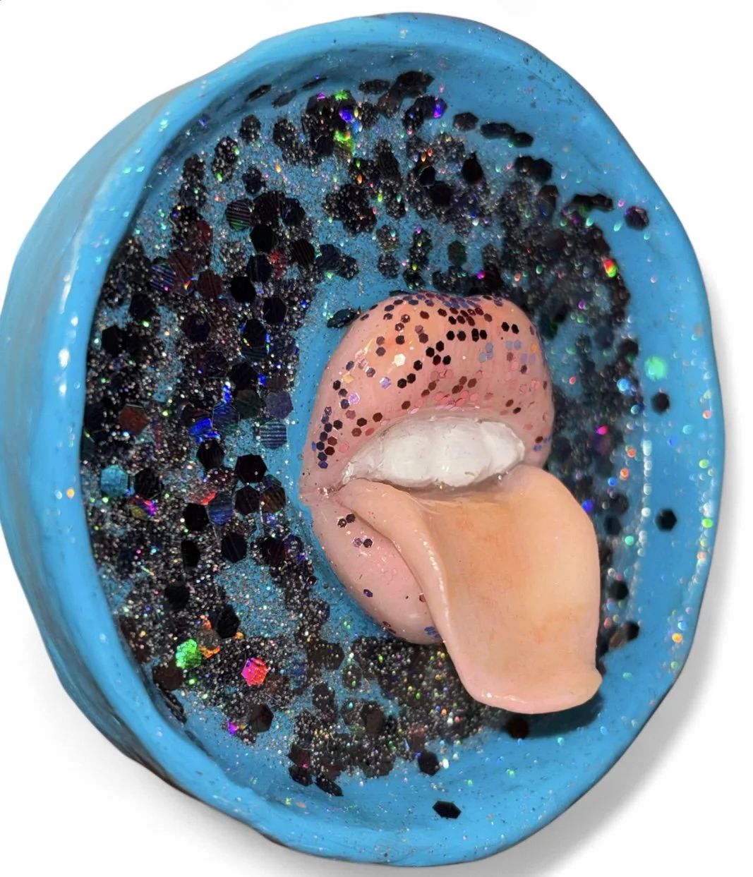 Cosmic Glitter Mouth Trinket Dish