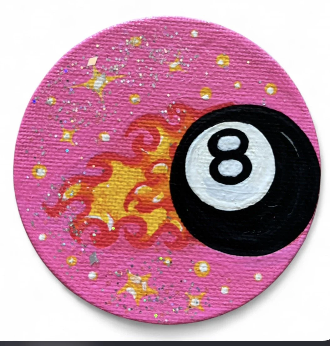 Handpainted Mini Canvas Magnet