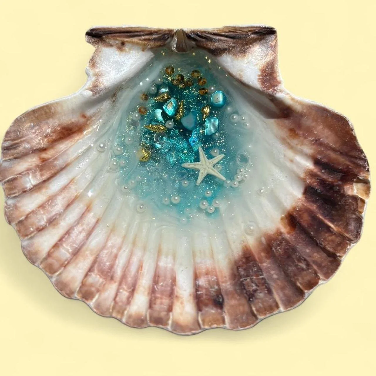 Starfish Treasures Seashell Trinket Dish