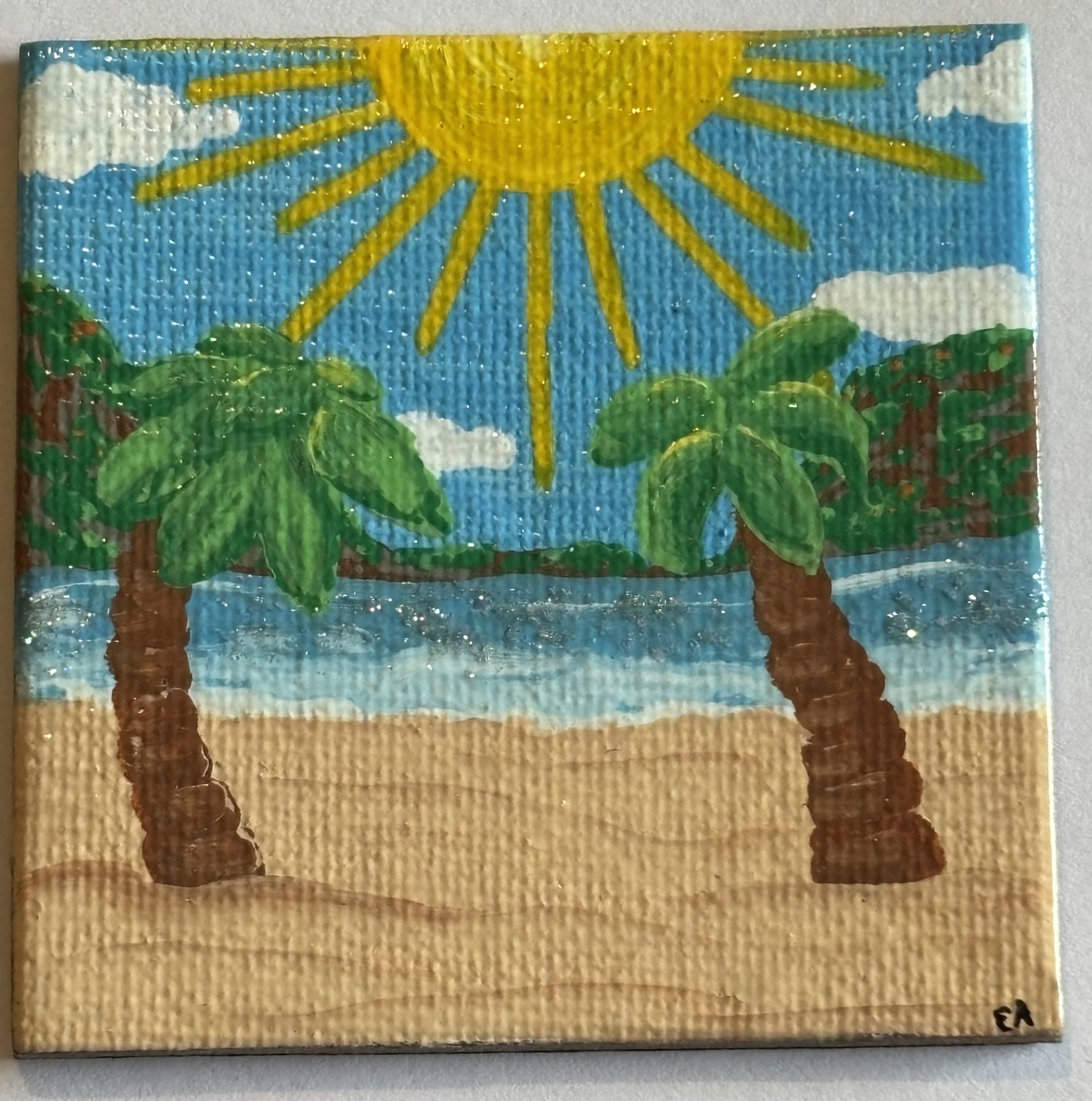 Handpainted Mini Canvas Magnet