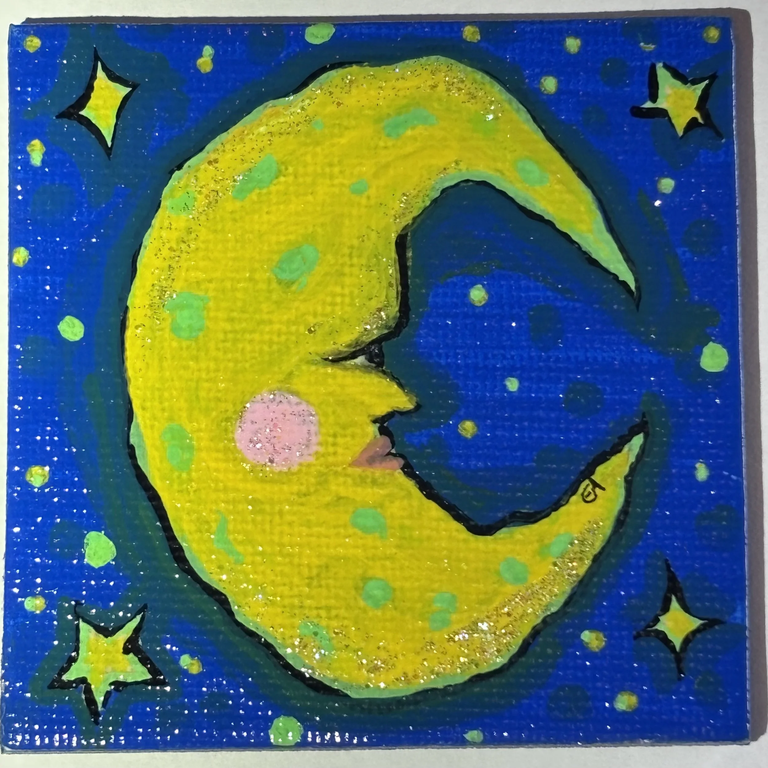 Handpainted Mini Canvas Magnet