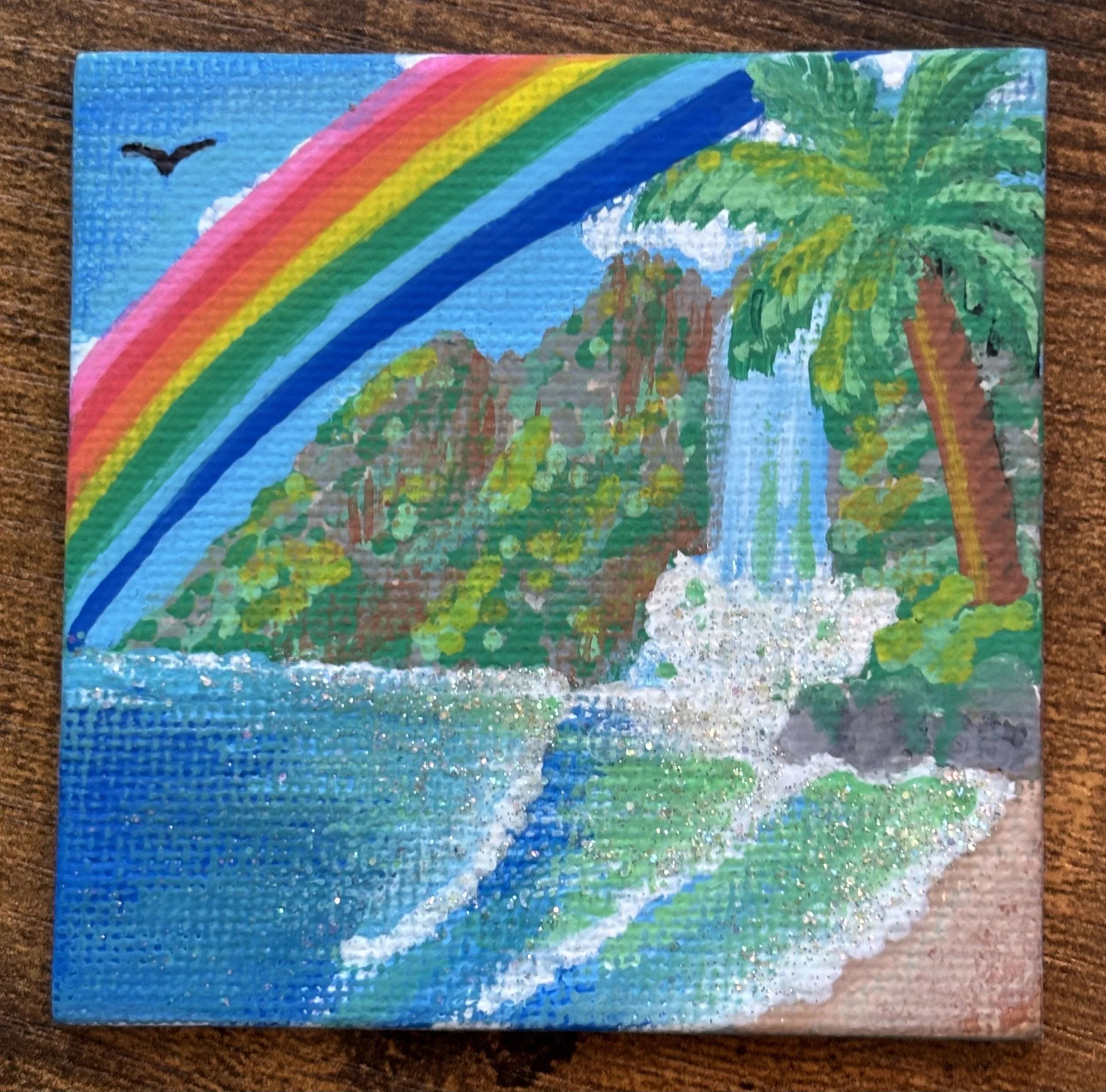 Handpainted Mini Canvas Magnet