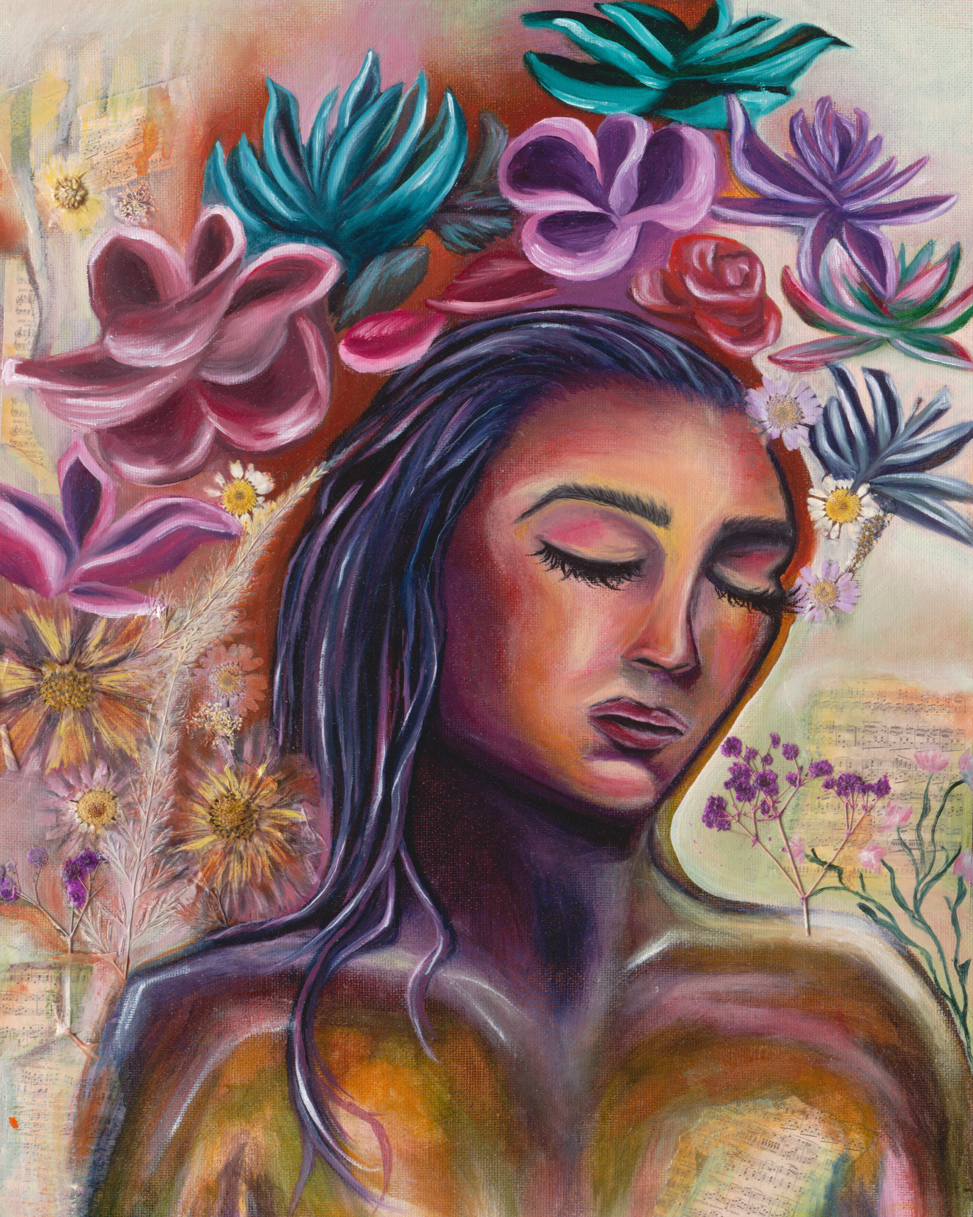 Songs of the Soul, 12x16, Mixed Media on Canvas Board