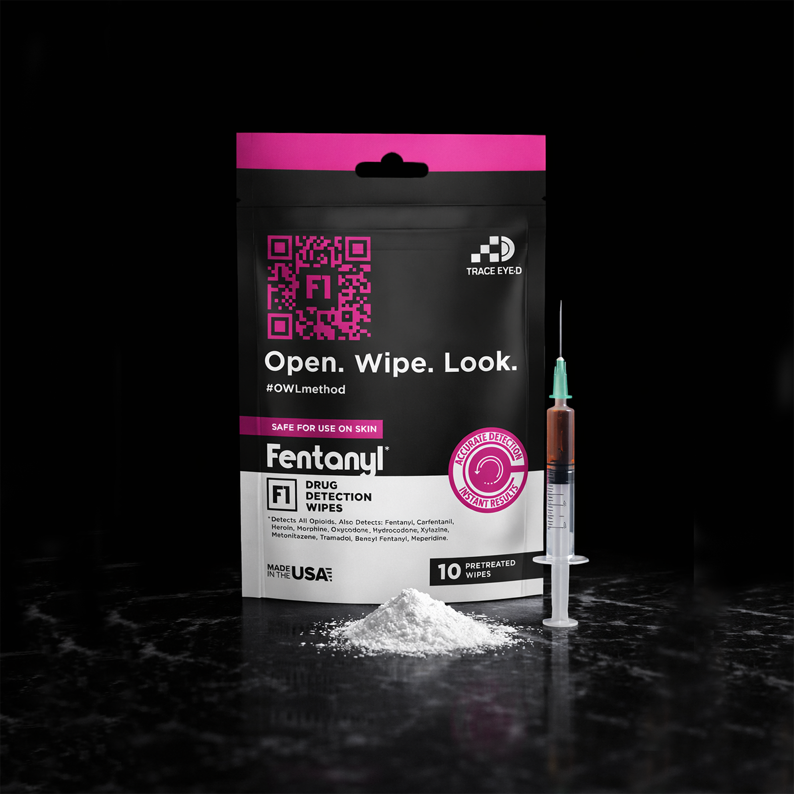 Trace-Eye-D Drug + Explosive Detection Wipes