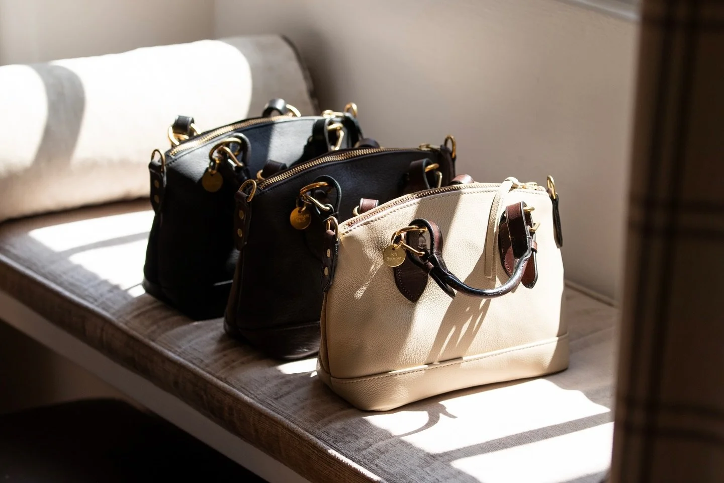 Handcrafted in Somerset, our popular Belmont bag features a combination of soft suede and smooth leather. 
With rolled leather handles and a detachable leather shoulder strap, you can carry this bag by hand or wear as a crossbody.

Available to purch