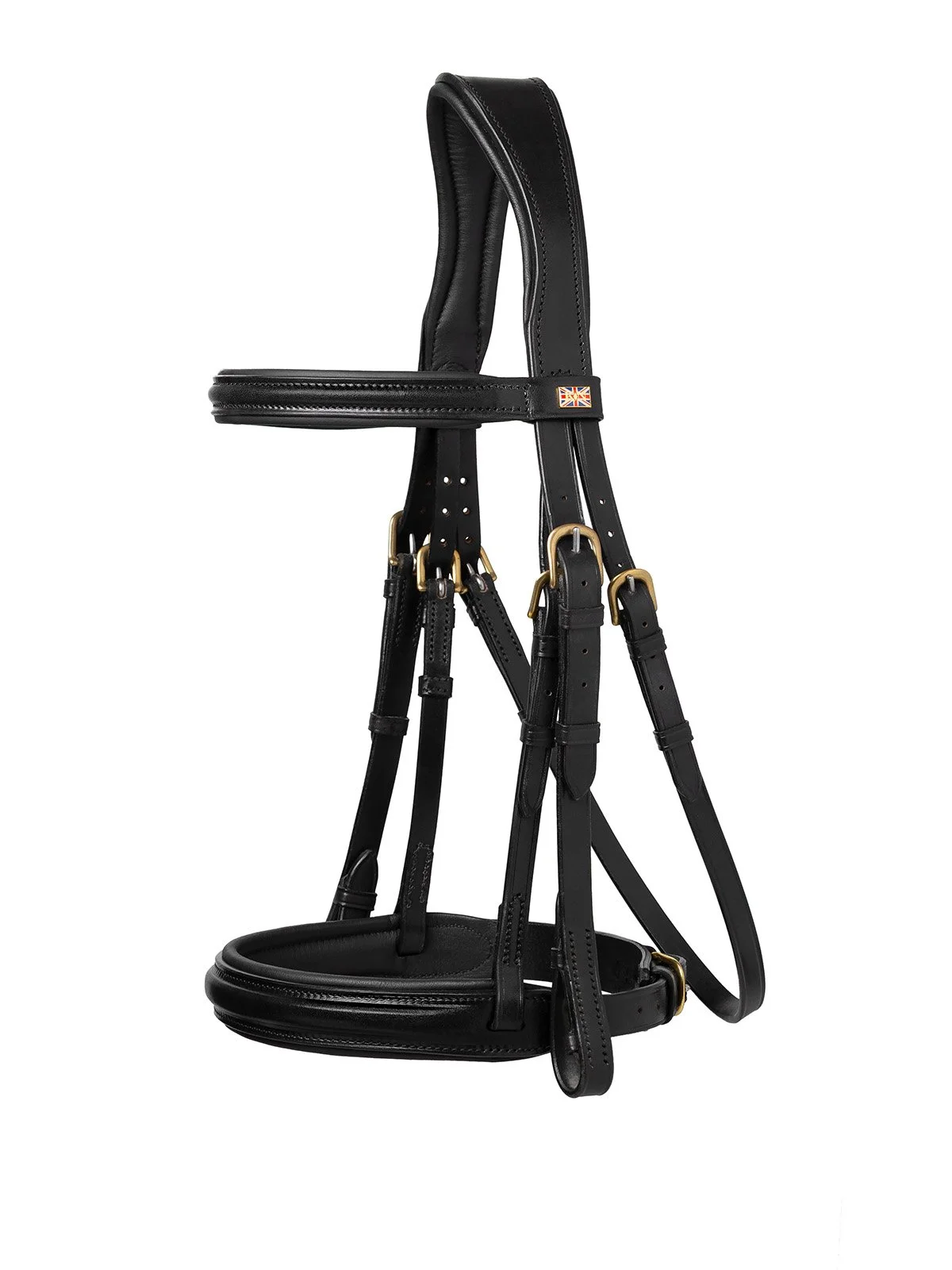 Padded Leather lined Classic back Cavesson Bridle