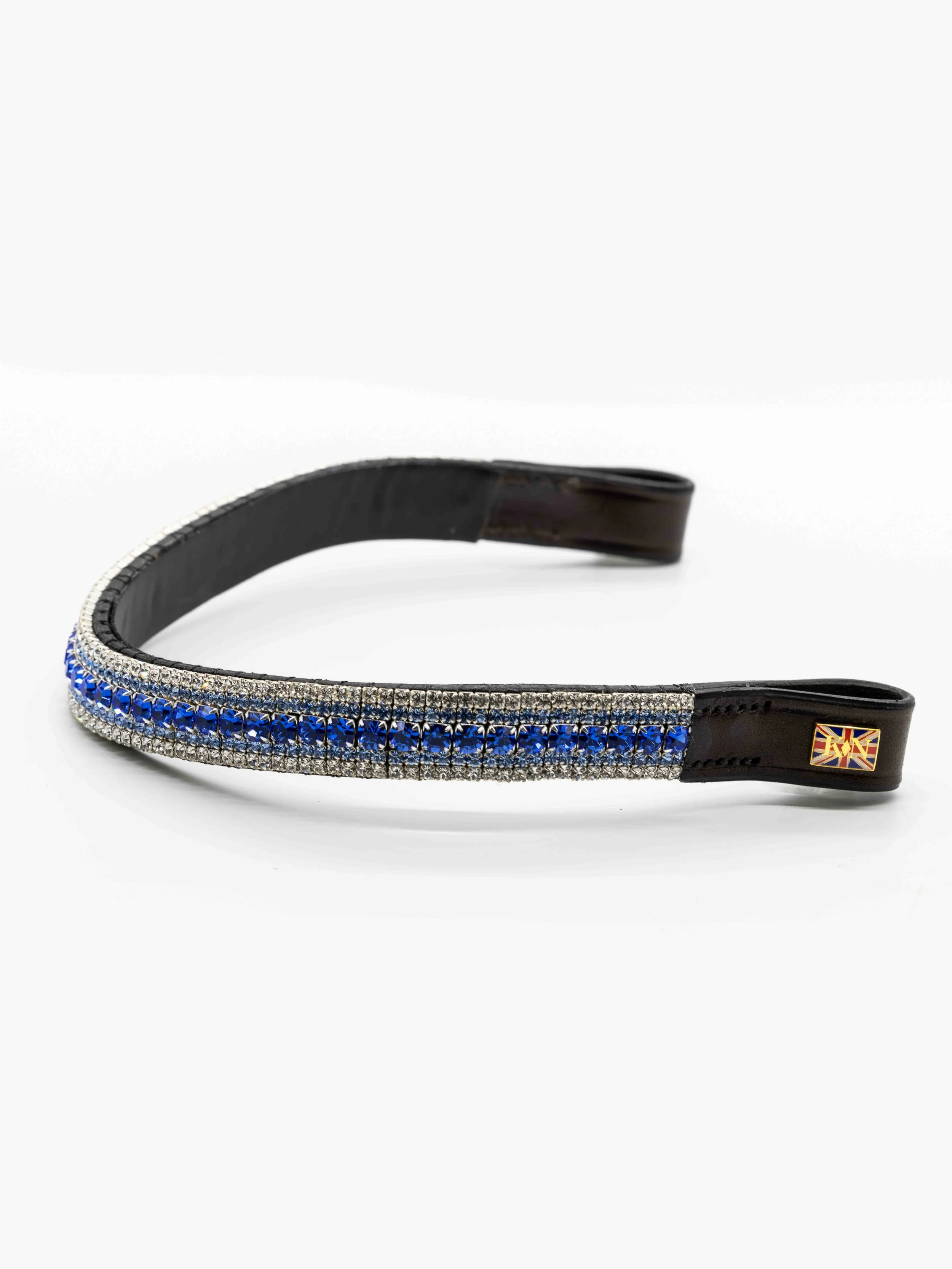 Wide Crystal Browband - Clear, Light Blue, Sapphire