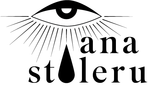 Simple black and white illustration of a human eye.
