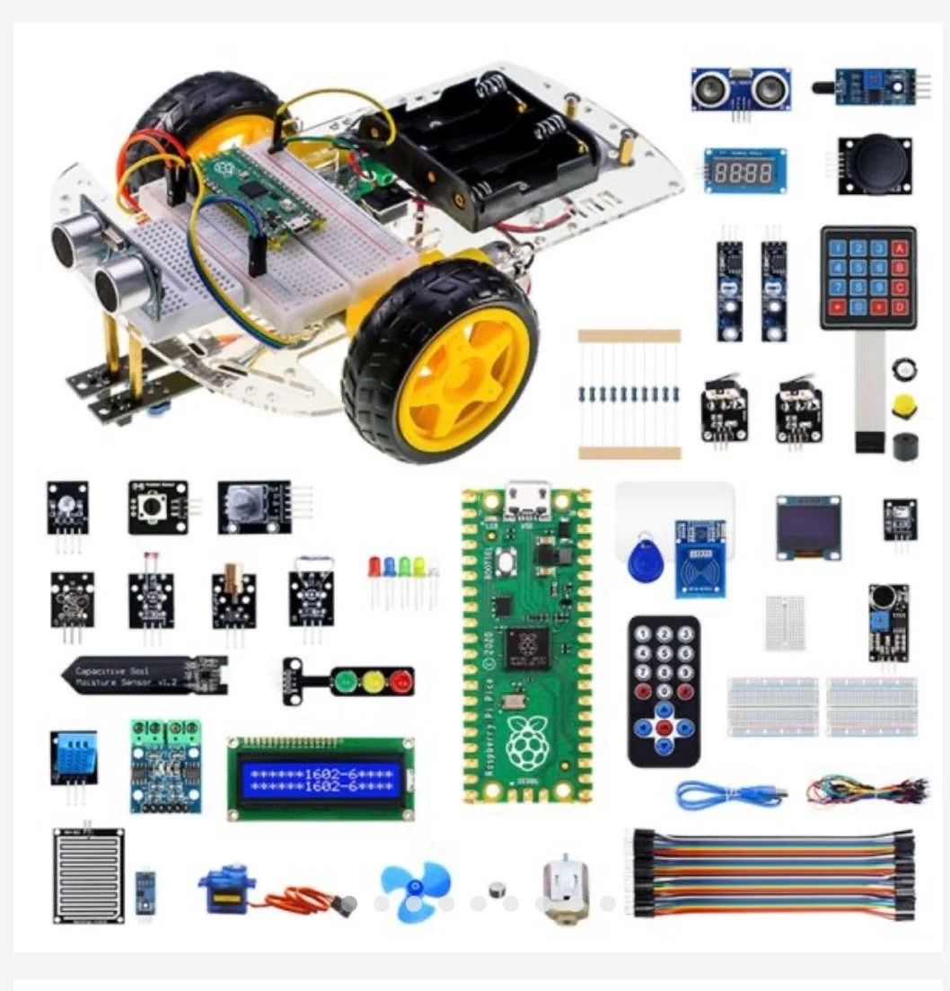Raspberry Pi Pico Advanced STEM Kit – 32 Modules & 32 Hands-On Project Lessons (Includes Raspberry Pi Pico)
