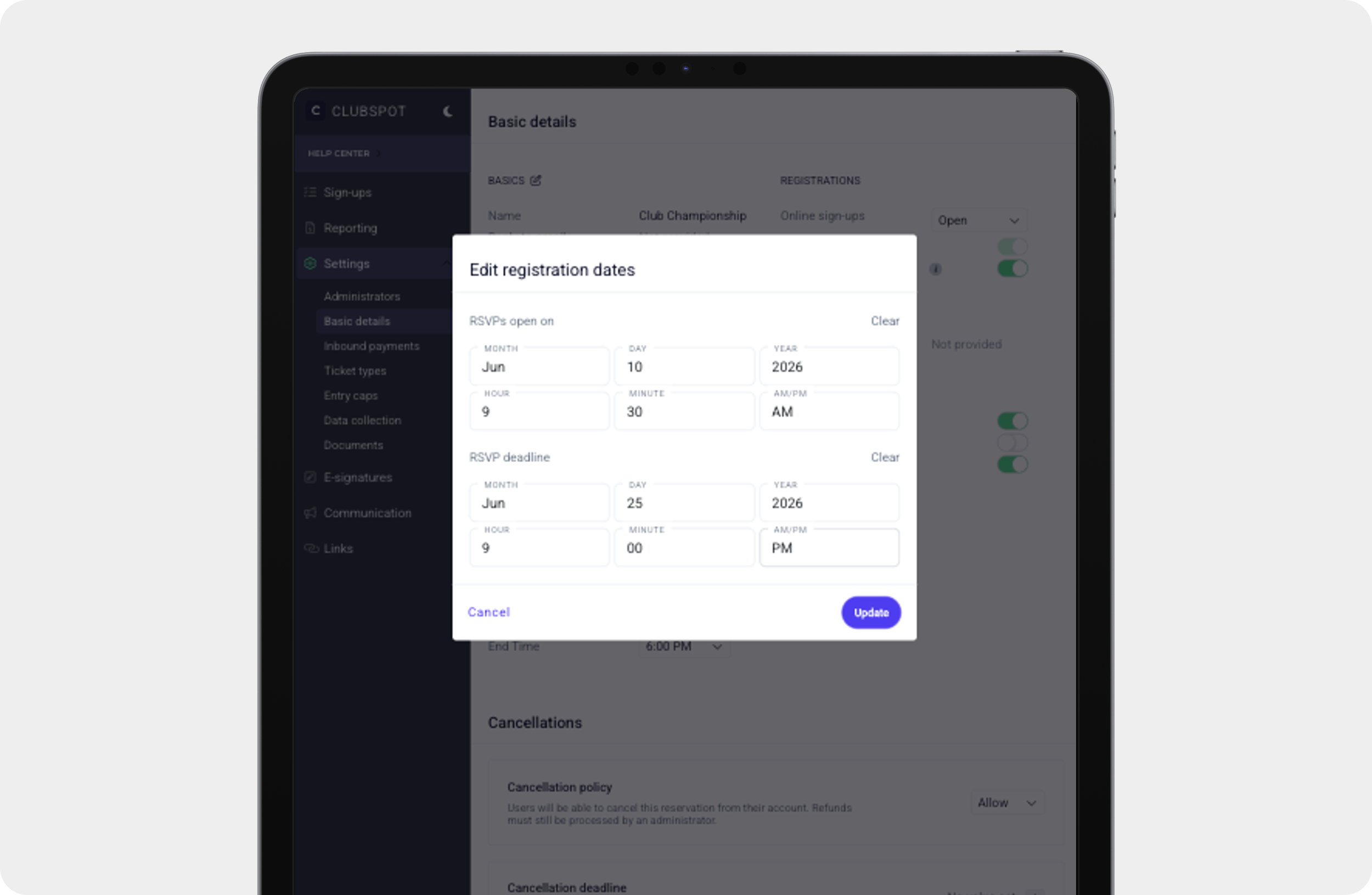 Scheduled RSVP Openings: More Control for Club Events