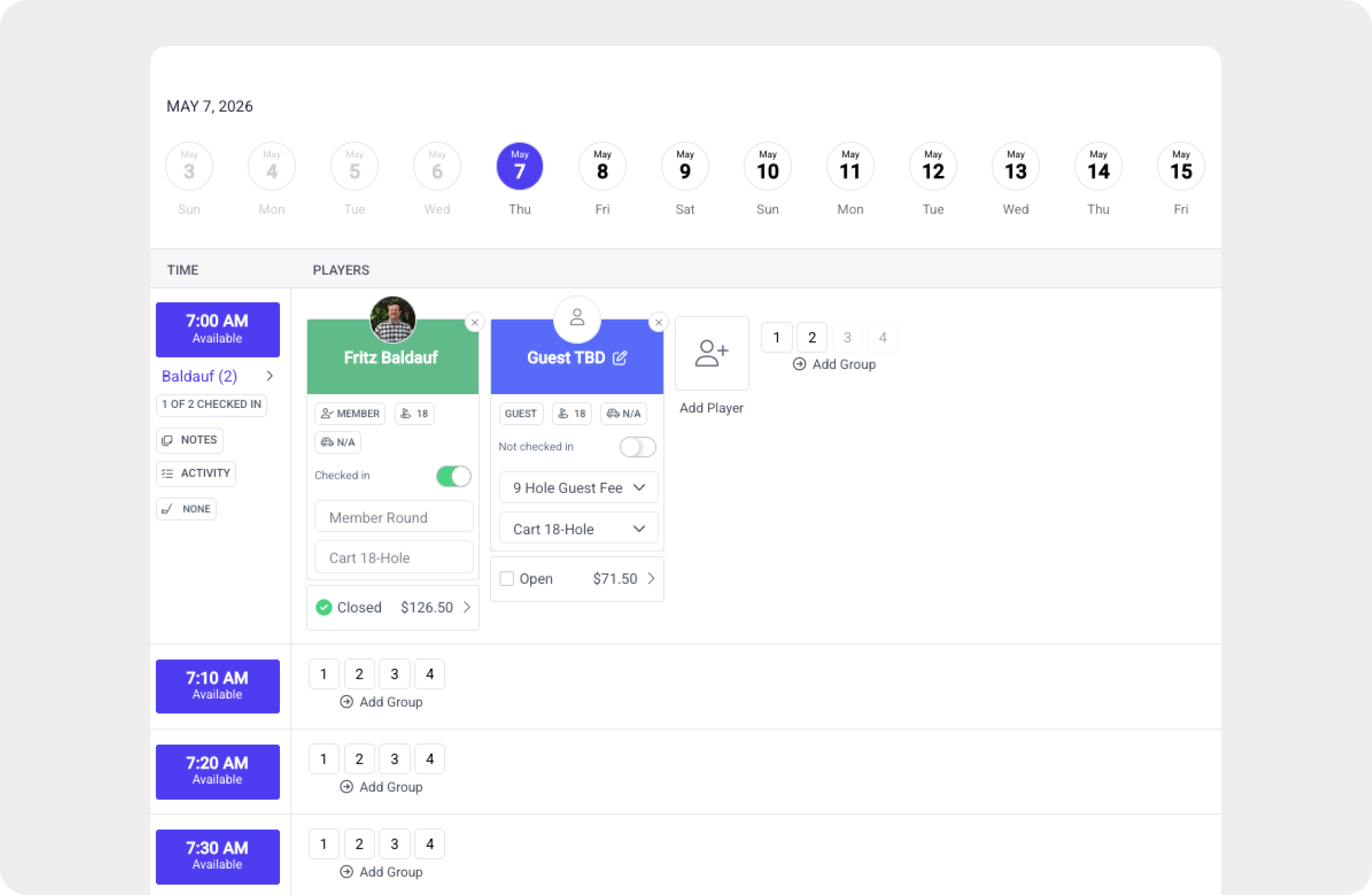 Check-In-Only Tee Sheet Access: Simpler Day-of-Play Golf Workflows