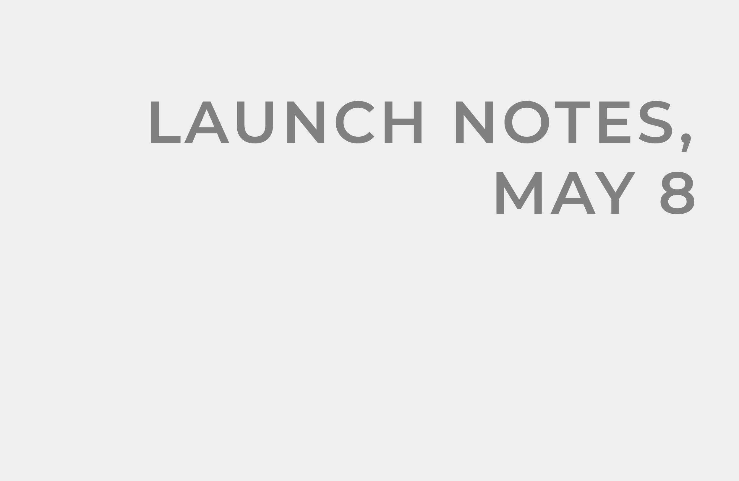 Clubspot Launch Notes — May 8, 2026