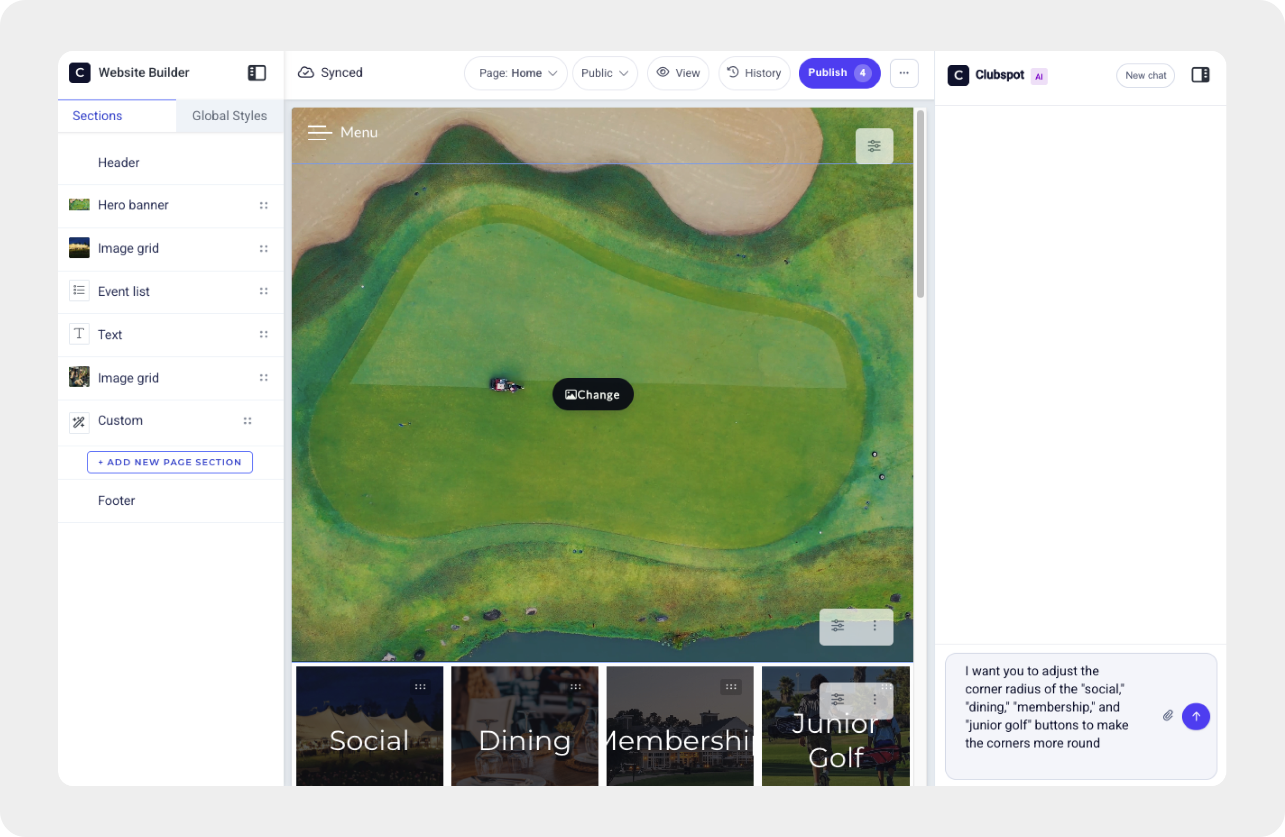 Meet the AI Website Builder for Private Clubs