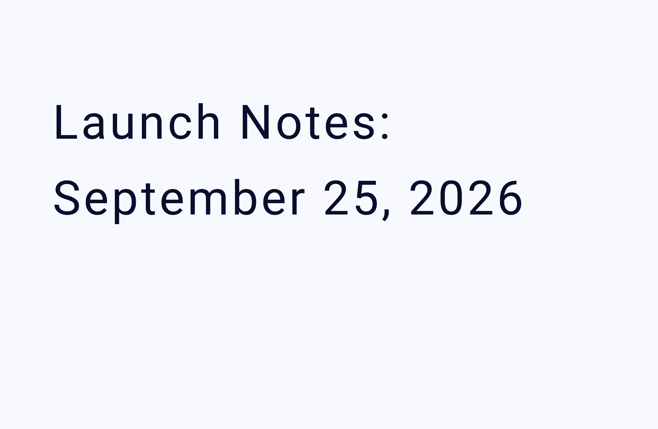 Clubspot Launch Notes — September 25, 2026