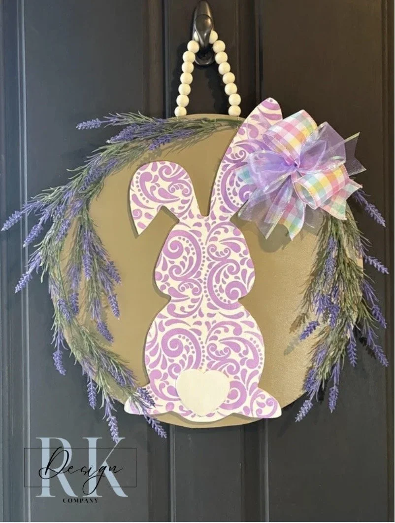 19.5 in. Purple Bunny Door Hanger