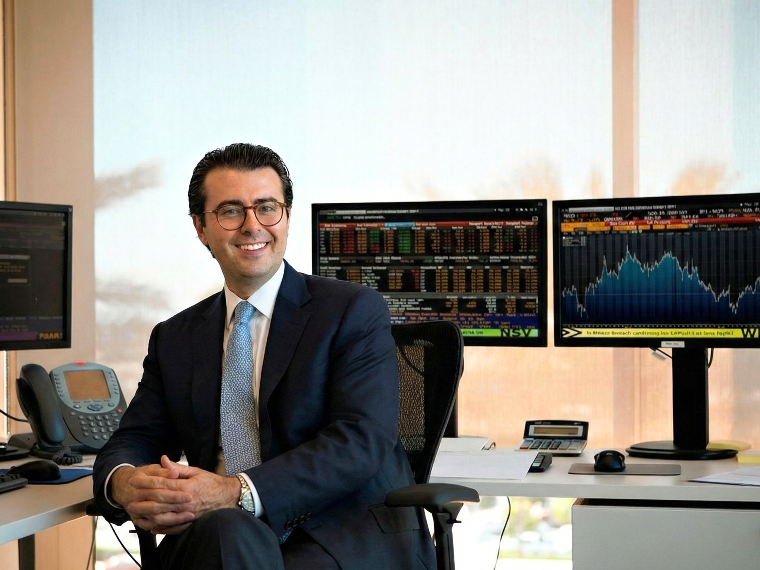 Jerry Baker, Founder Baker 1031 Investments, at Desk