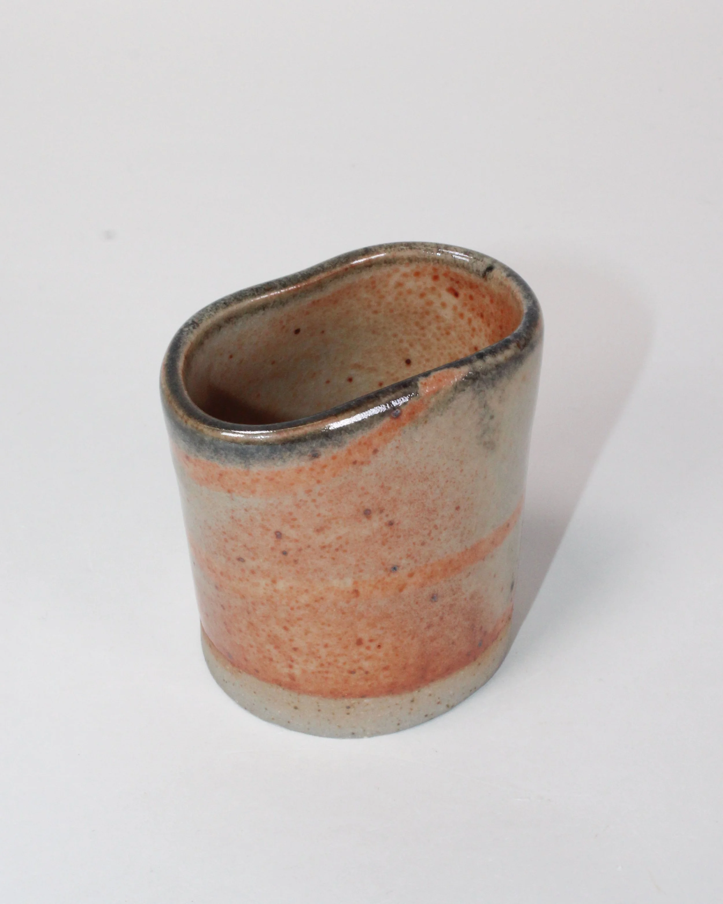 Squished Shino Shot Glass