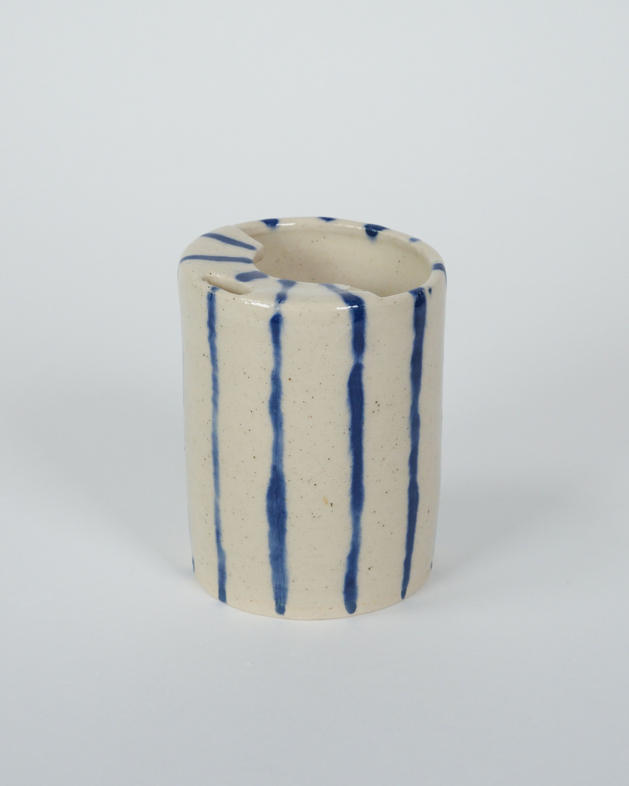 Blue Striped Sippy Cup