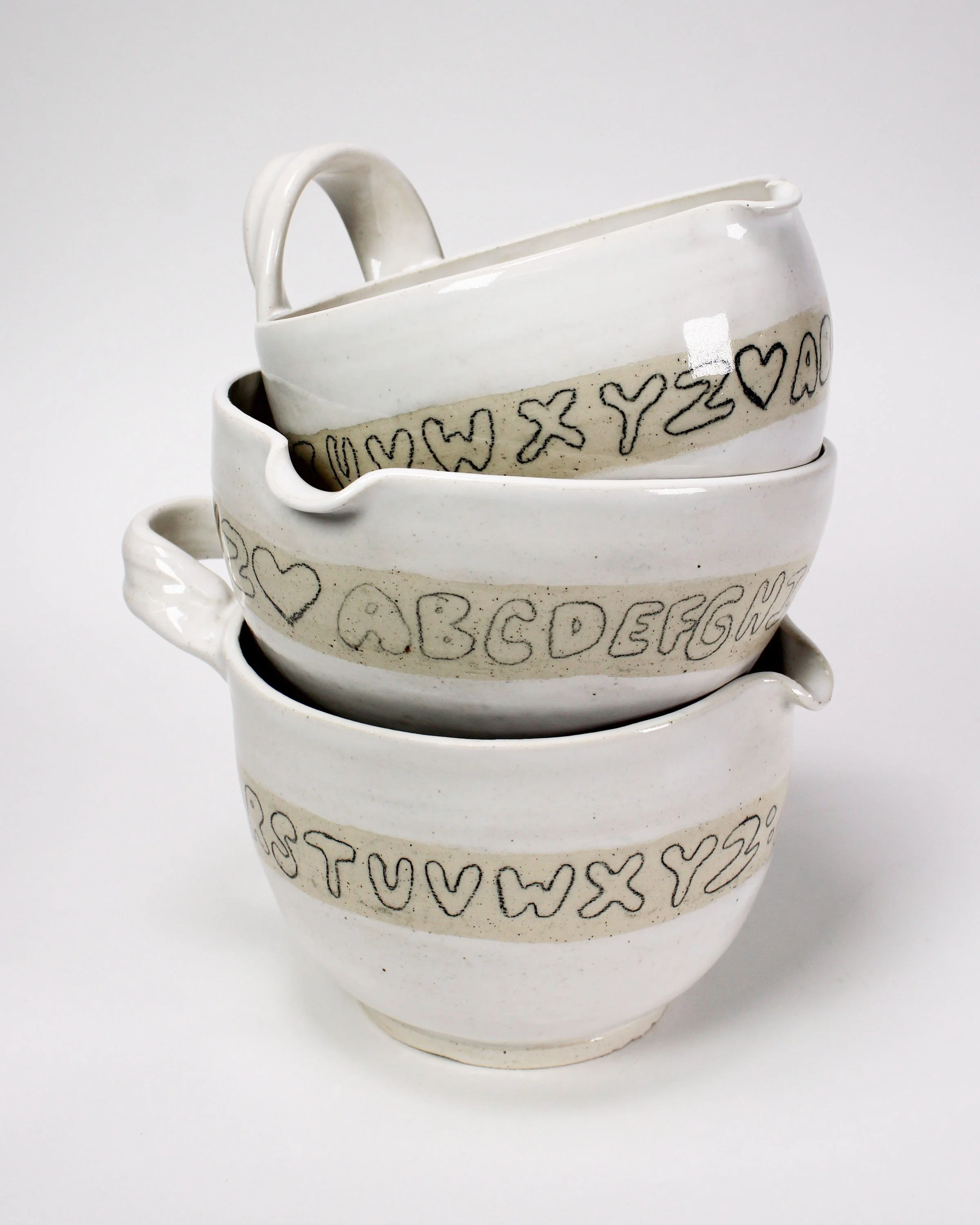 Alphabet Batter Bowls