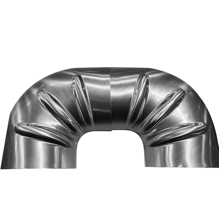Aluminum elbow cover for insulated pipes