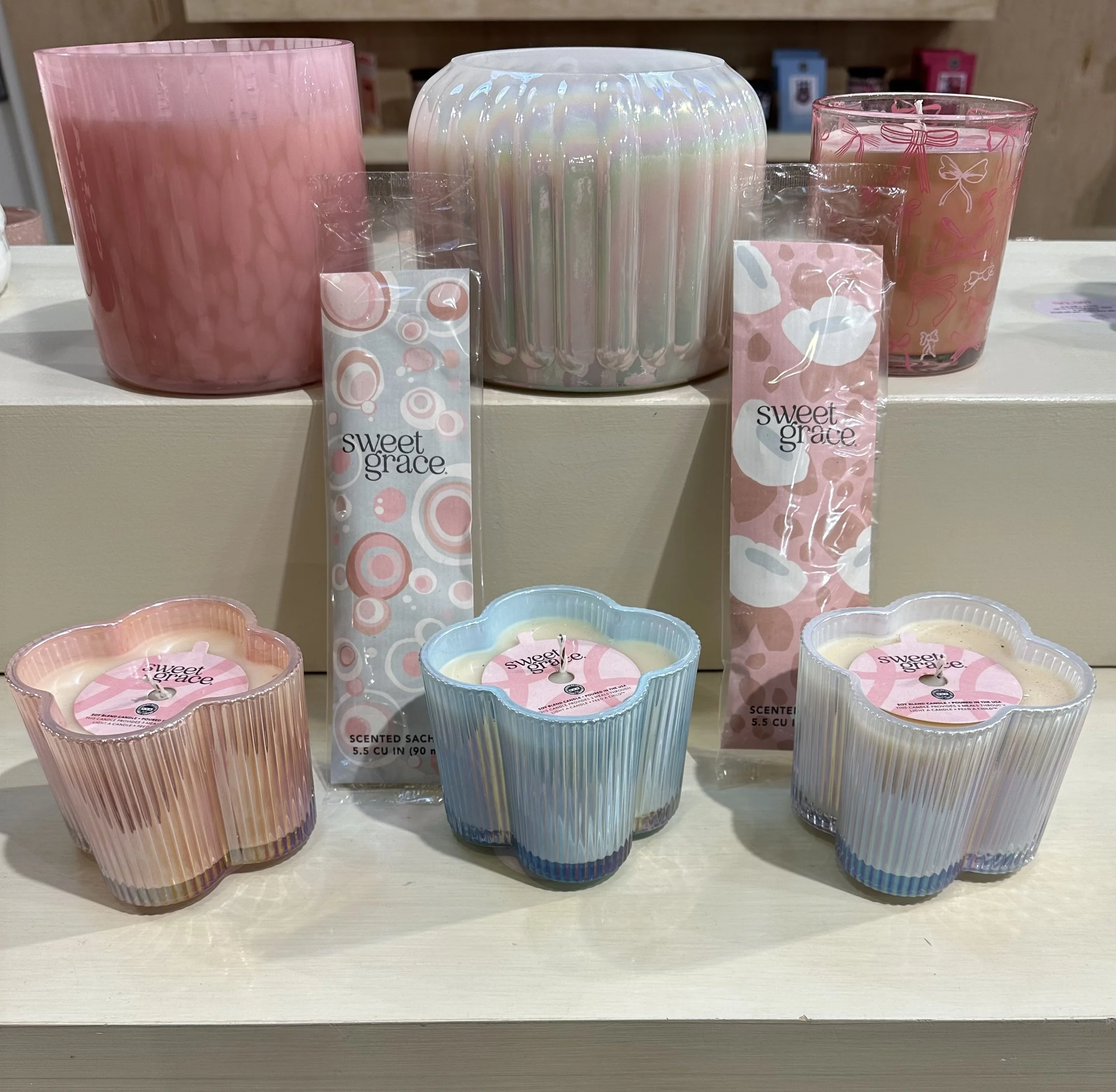 Candles from Sweet Grace with a scent for any space or moment!